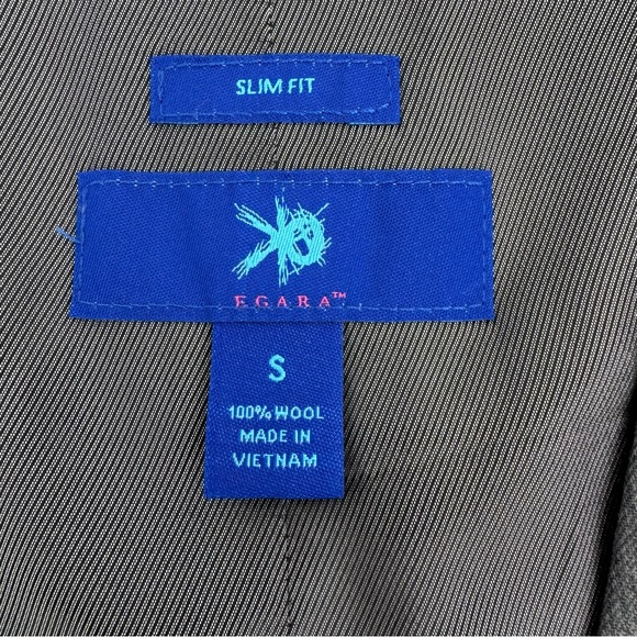 Egara Slim Fit Grey Wool Vest - Picture 3 of 8